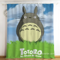 Cortinas opacas Totoro de dibujos animados de mi vecino impresas en HD